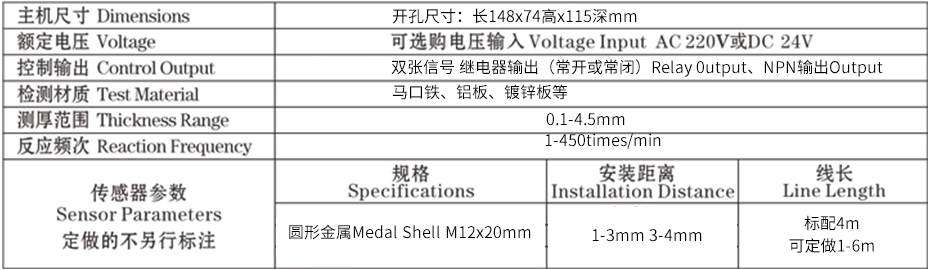 SP-III-24罐身缝焊双张检测控制仪器参数